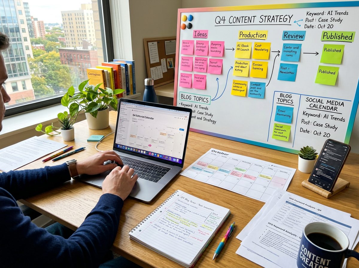 On-page SEO audit in progress on a laptop